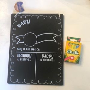 Baby announcement chalk board